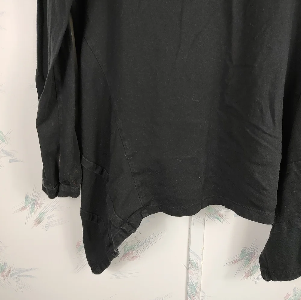 LOGO Lori Goldstein Black Long Sleeve Top L - Picture 3 of 10